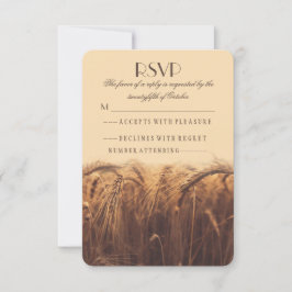 Rustikale Landweizenhochzeit RSVP-Karten RSVP Karte
