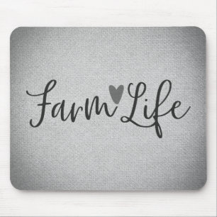 Rustikale Landwirtschaft graue Burlap Textur Whims Mousepad