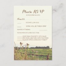 Rustikale Landzaun-Hochzeitskarten