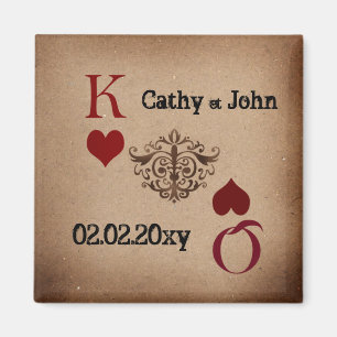 Rustikale Las Vegas Hochzeitskarten Magnet