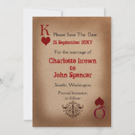 Rustikale Las Vegas Wedding Cards Save The Date