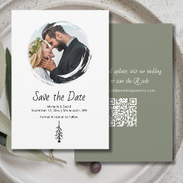 Rustikale Lässige Hochzeit von Pinienbäumen Save The Date