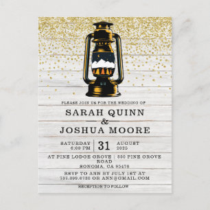 Rustikale Laterne auf Holz Land Postkarte