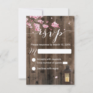 Rustikale Laternenpfeife RSVP Karte