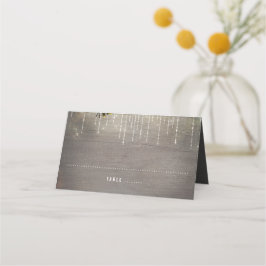 Rustikale Laternenscheinung Platzkarte