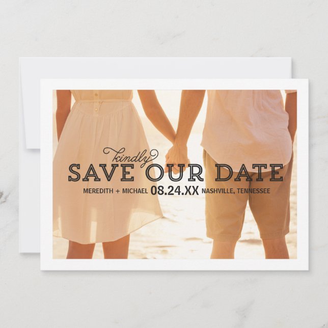 Rustikale Laune | Foto-Speichern-Sie-das-Datum Save The Date (Vorderseite)