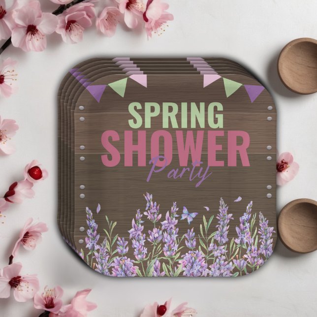 Rustikale Lavendel Dusche Party Babydusche Pappteller (Von Creator hochgeladen)