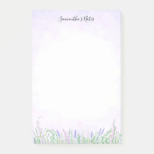 Rustikale Lavendel Grass Grüne Frühlingsvibes Flor Post-it Klebezettel