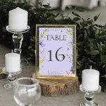 Rustikale Lavendel Sage Wildblumen Lavender Weddin Tischnummer<br><div class="desc">Die Einführung unseres exquisiten rustikalen Hochzeitsprogramms, das so gestaltet wurde, dass es das Wesen Ihres besonderen Tages mit seinem bezaubernden Design einfängt. Stellen Sie sich eine weiche Lavendelkulisse vor und setzen Sie einen ruhigen und romantischen Ton für Ihre Feier. Das Design ist mit einem zarten Rahmen aus ätherischen Wildblumen in...</div>