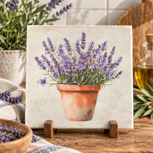 Rustikale Lavendel-Wasserfarbe Fliese