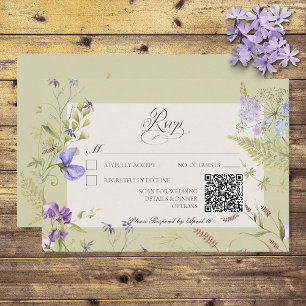 Rustikale Lavendel & Wildblumen RSVP Karte