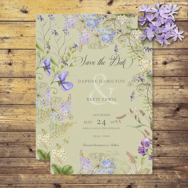 Rustikale Lavendel & Wildblumen Save The Date (Von Creator hochgeladen)