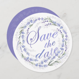 Rustikale Lavendel-Wreath-Hochzeit retten das Datu Save The Date