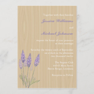 Rustikale Lavendelhochzeit Einladung