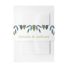 Rustikale Leaf-Blumenhochzeit Einladungsbanderole