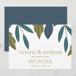 Rustikale Leaf-Blumenhochzeit Save The Date
