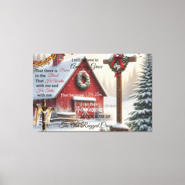 Rustikale Leinwand Ich glaube noch an Phantastisch (Vorderseite)