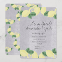 Rustikale Lemon Citrus Vintag Stone Babydusche