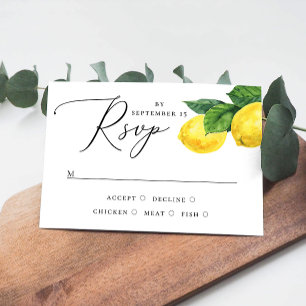 Rustikale Lemon Grove Hochzeit Amalfi Zitrusplan RSVP Karte