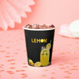 Rustikale Lemon Lemonade Kinderdusche Pappbecher