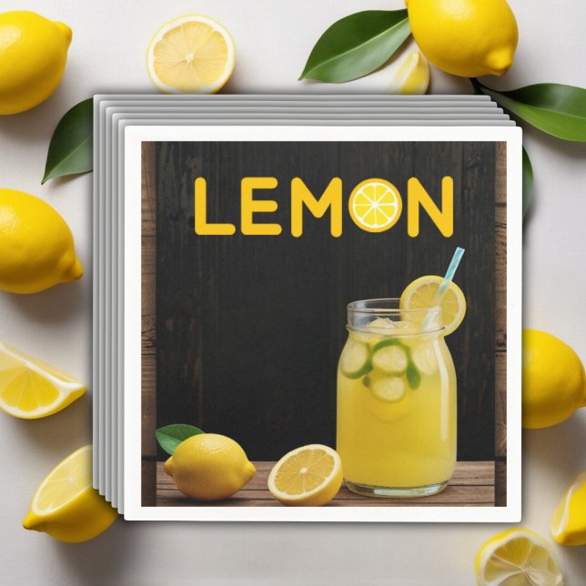 Rustikale Lemon Lemonade Kinderdusche Serviette (Von Creator hochgeladen)