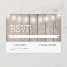 Rustikale Leuchten - RSVP-Karte RSVP Karte