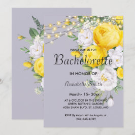 Rustikale Lichter Bachelor-Party Einladung