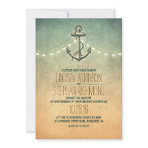 Rustikale Lichter Hochzeit für nautische Anker