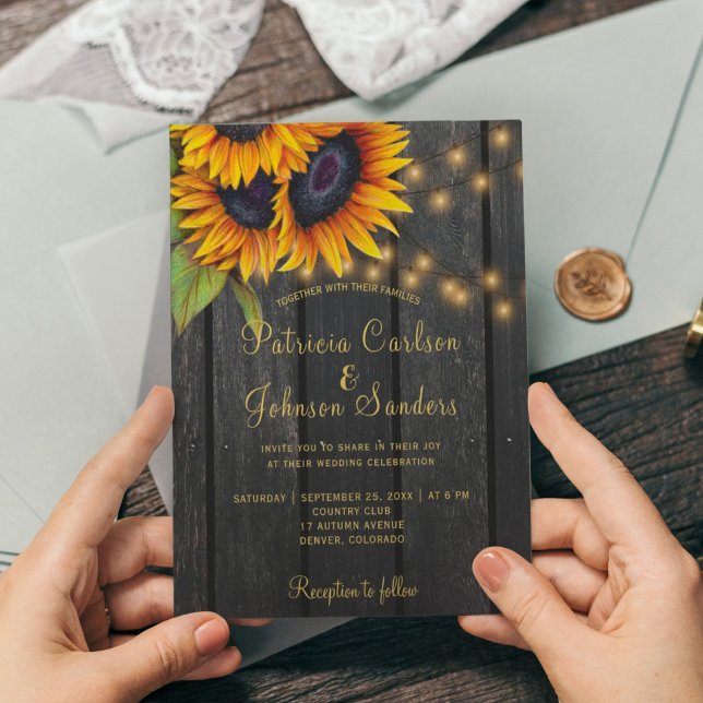 Rustikale Lichter Sonnenblumen Scheunenholz Budget (Von Creator hochgeladen)