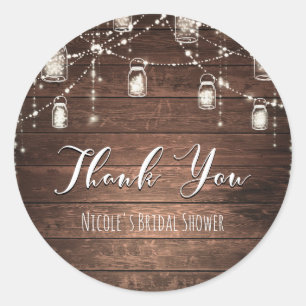 Rustikale Lichterketten Mason Jars Spitze Landhaus Runder Aufkleber