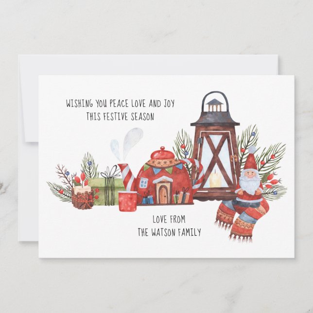 Rustikale Liebe Freuen Sie sich auf Weihnachten Fo (Vorderseite)