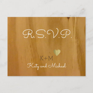 rustikale Liebe Hochzeit Rsvp Einladungspostkarte