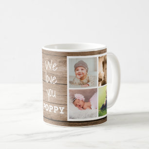 Rustikale Liebe Holz Sie Poppy 8 Fotomaterial  Kaffeetasse