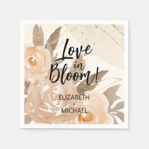 Rustikale Liebe im Blut Peach-Blume Serviette
