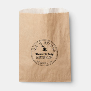 Rustikale Liebe ist Brewing Coffee Wedding Leckere Geschenktütchen