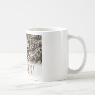 Rustikale Liebe und Joy Pine Cone Kaffeetasse