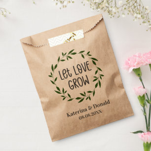 Rustikale Ließ Liebe Grow Seed Gastgeschenk Hochze Geschenktütchen