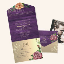 Rustikale Lila Blumenhochzeit