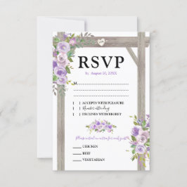 Rustikale Lila Blumenhochzeit RSVP