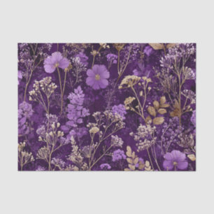 Rustikale lila botanische kühne vintage Boho Blume Seidenpapier