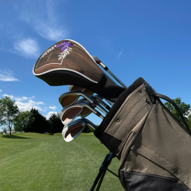 Rustikale Lila Butterfly Golf Head Cover Golf Headcover (Rustic Purple Butterfly Personalized Golf Head Cover)