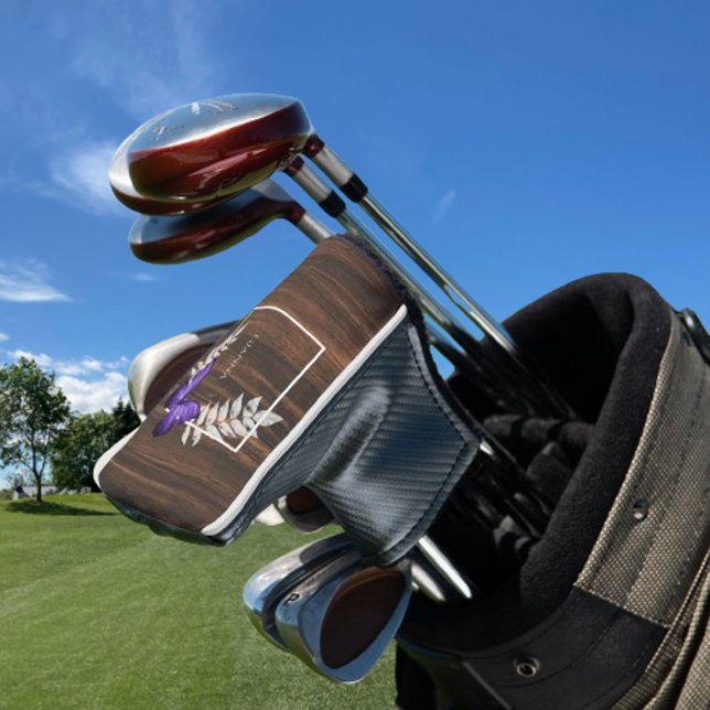 Rustikale Lila Butterfly Golf Head Cover Headcover (Rustic Purple Butterfly Personalized Golf Head Cover)