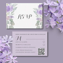 Rustikale Lila Eukalyptus Wedding RSVP