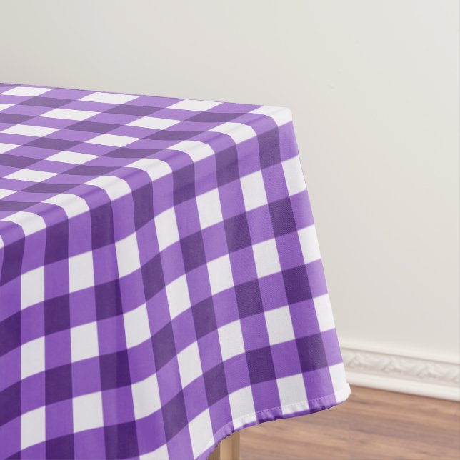 Rustikale Lila Gingham Karos Pattern Tablecloth Tischdecke (Beispiel)