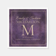 Rustikale Lila Goldmedaille-Hochzeit