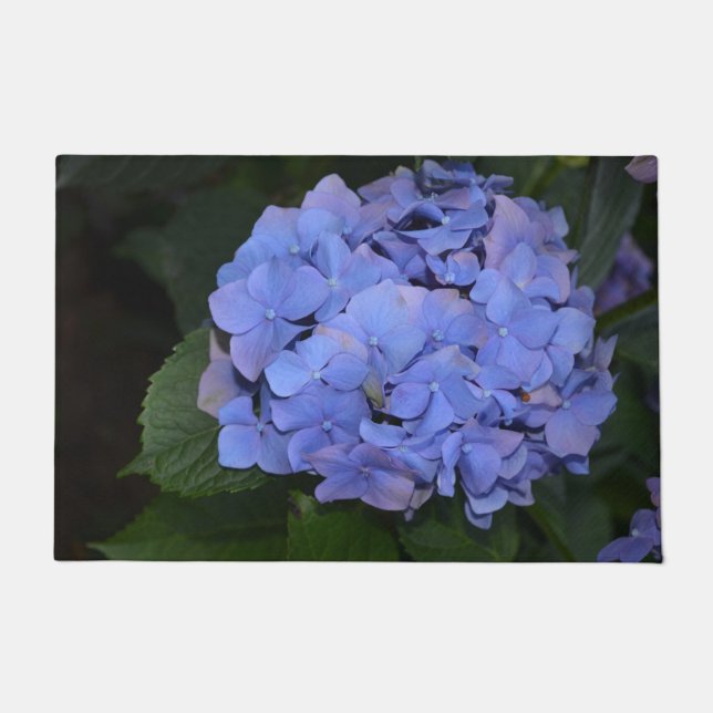 Rustikale Lila Hydrangea makrophylla Fußmatte (Vorderseite)