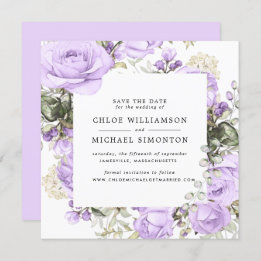 Rustikale, Lila Rose Save the Date Einladung