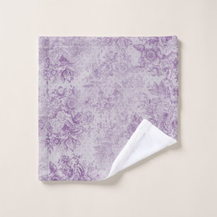 rustikale lila, Shabby Chic, blasse Lavendelfloral Waschlappen