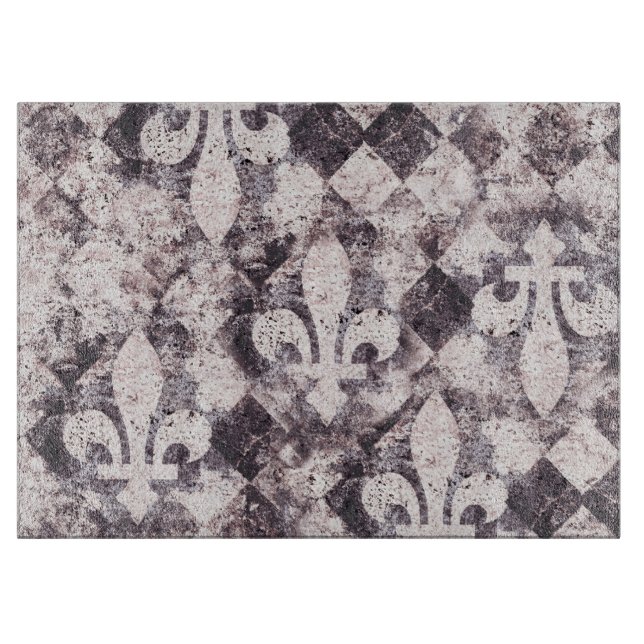 rustikale Lilie auf Diamanten Schneidebrett (Vorderseite)