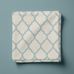 Rustikale Linen Beige und blaue marokkanische Quat Stoff